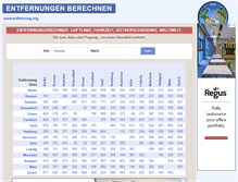 Tablet Screenshot of entfernung.org